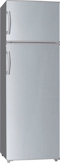 Davoline Kühlschrank mit Doppeltür 206Es H143xB54.5xT55.5cm. Inox RF 220 SLV NE