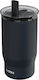 Quokka Glass Thermos Stainless Steel BPA Free 720ml Black with Straw