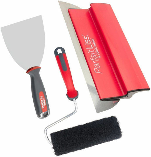 Spachtelset 4-tlg. Parfaitliss Trockenbau 1 Weichspachtel 35cm 514035 1 Spachtel 10cm 2613010 Spachtelrolle 180mm Griff 80617