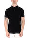 Polo Bluza Tricou Cu Mânecă Scurtă Neagră