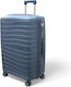 Olia Home Großer Reise Koffer Grau Blau mit 4 Rädern Höhe 85cm