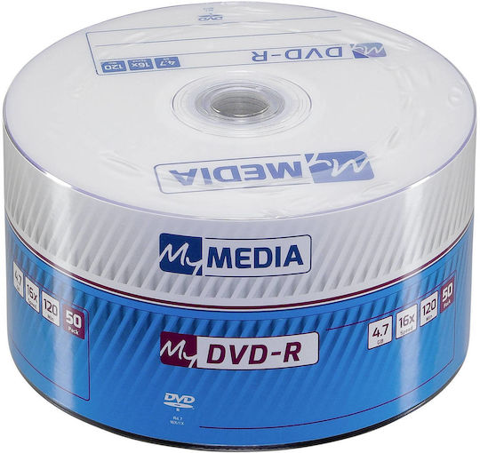 MyMedia Recordable DVD-R 16x 4.7GB Cake Box 50pcs