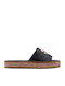 Collie Cocco Γυναικεία Σανδάλια Flatforms Μαύρα