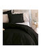 Palamaiki Sheet Sets Queen with Elastic 170x200+32cm. Etoile Jet Black 4pcs