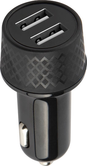 Forever Încărcător Auto 2.4A Încărcare Rapidă cu Porturi: 2xUSB Negru Culoare