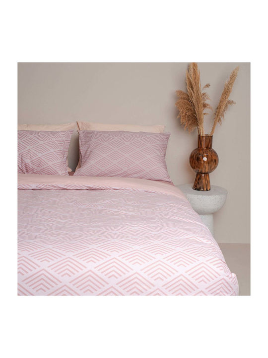 White Fabric Sheet Sets Queen 235x270cm. Kelly Pink 4pcs