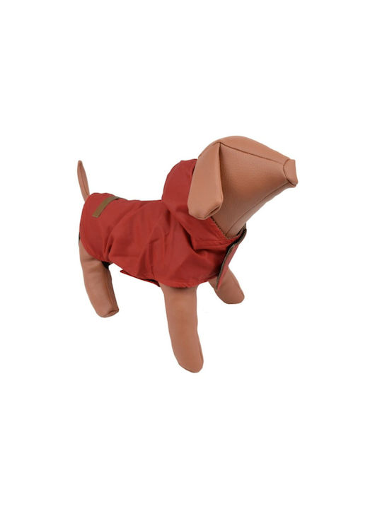 Woof Moda Waterproof Dog Jacket with Hood Red 36cm