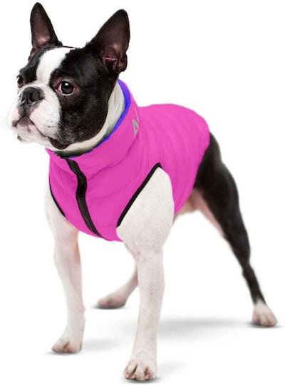 Jachetă impermeabilă Waudog Airyvest reversibilă roz-mov Xsmall 30cm