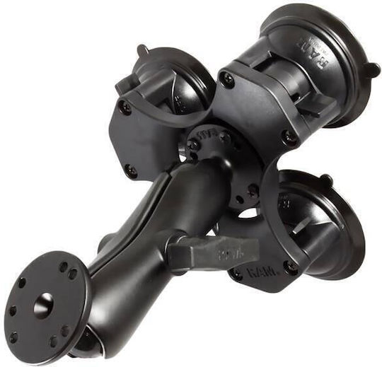 Ram Mounts Ram Twist-lock Suport Triplu Placă Rotundă Ventuză