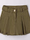 Kids' Pleated Skirt Khaki