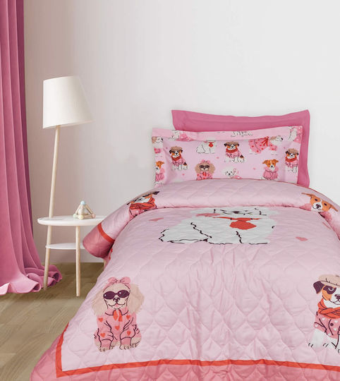 Das Home Παιδικό Κουβερλί Μονό 4938 Pink 160x220εκ.
