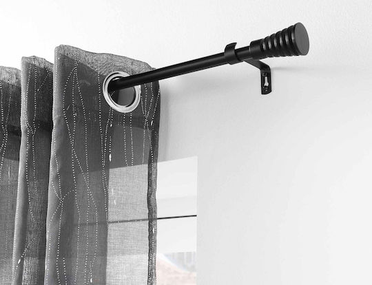 Douceur d'Intérieur Bară Pliabilă Metalică Pentru Perdele Sablis Single Φ19mm 210-120cm Neagră Douceur d'Intérieur Bară Pliabilă Metalică Pentru Perdele Sablis Single Φ19mm 210-120cm Neagră