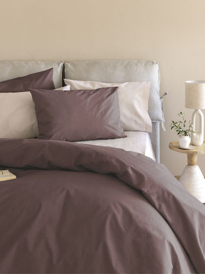 Palamaiki Etoile Pillowcase Set with Envelope Cover Brown 52x72cm.