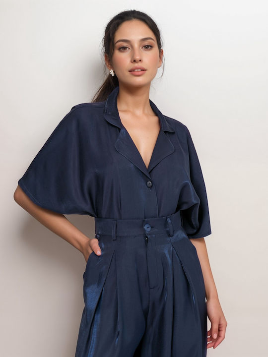 Women's Short Sleeve Shirt Navy