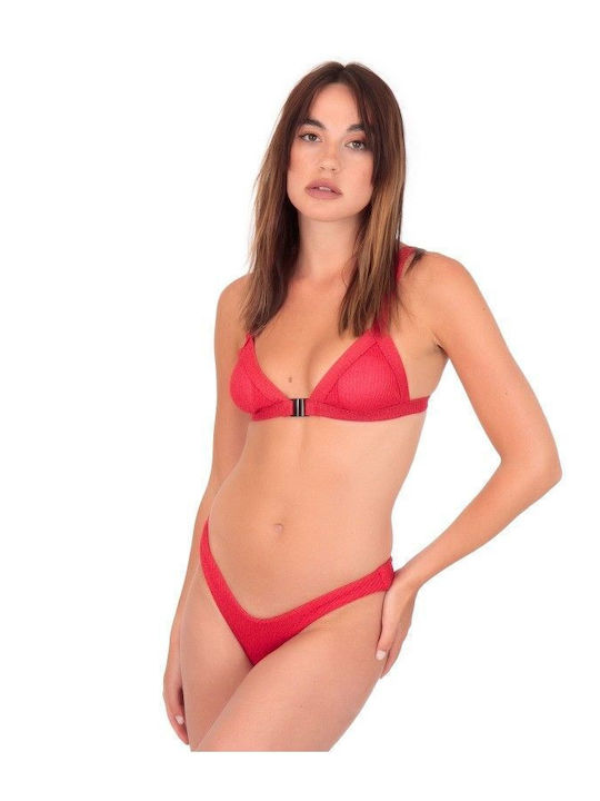 Silia D Bikini Set Triangle Top & Slip Bottom Red