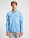 Western Long Sleeve Denim Overshirt in Regular Fit Starlight Wash