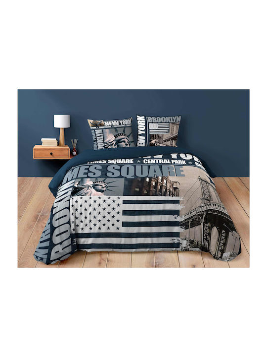Douceur d'Intérieur Duvet Cover Set Cotton Queen with 2 Pillowcases 220x240 Brooklyn Multicolored