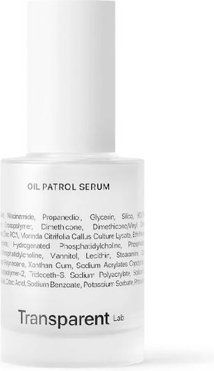Transparent Lab Oil Patrol Beruhigend Serum Gesicht mit Niacinamid für Strahlkraft & Flecken 30ml