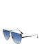 Victoria Beckham Damen Sonnenbrille mit Blau Metall Gestell und Blau Linse