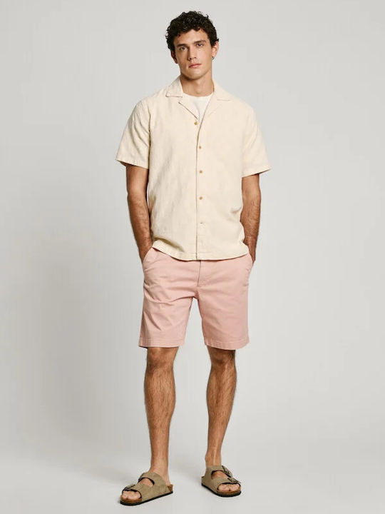 Pepe Jeans Ανδρική Βερμούδα Chino Ash Rose Pink