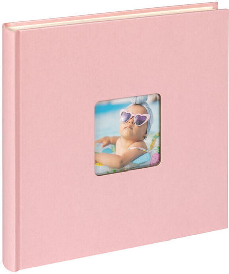 Walther Fun Sand Pink Bound Album Rice Paper 40 White Pages Cover Photo Window Dimensions 26x25x3cm Fa205br