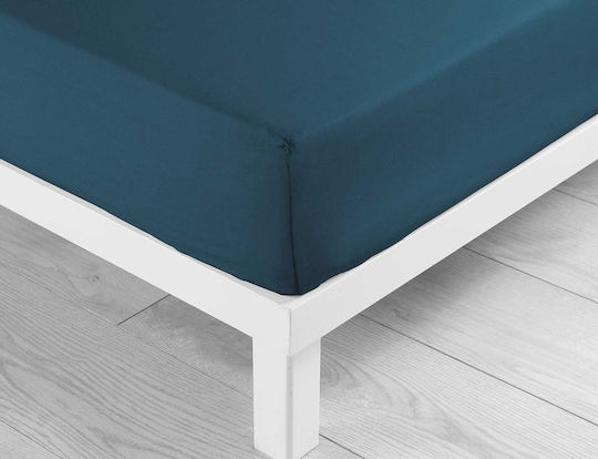 Douceur d'Intérieur Σεντόνι Μονό με Λάστιχο 90x190εκ. Blue