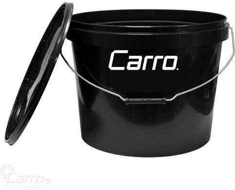Găleată ovală neagră Carro 222239 cu capac 18L