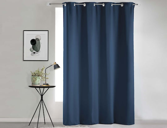 Douceur d'Intérieur Затъмняваща Пердета С Копчета Синя 135x280см