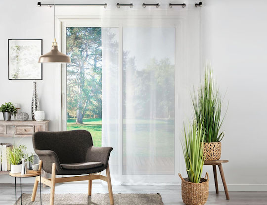 Douceur d'Intérieur Curtain with Grommet White 140x280cm