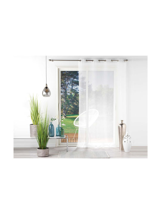 Douceur d'Intérieur Κουρτίνα με Τρουκς Λευκή 140x240εκ.
