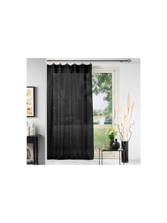 Douceur d'Intérieur Curtain with Grommet Black 140x240cm