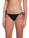 Bikini Slip with Laces Black