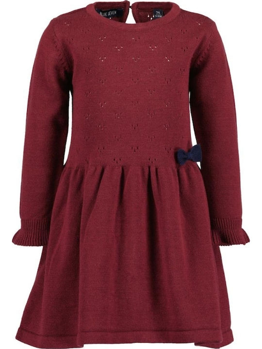 Children's Dress Knitted Burgundy