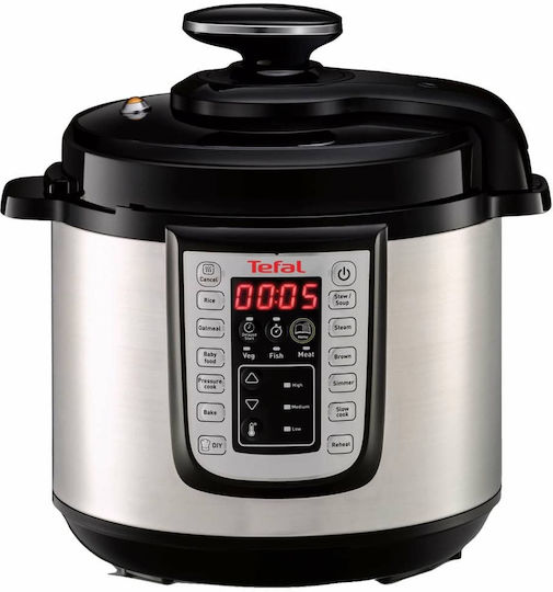 Tefal Πολυμάγειρας 1200W με Χωρητικότητα 6lt Ασημί