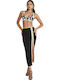 Blu4u Women's Long Skirt Pareo with Side Slit Batik Solids Black