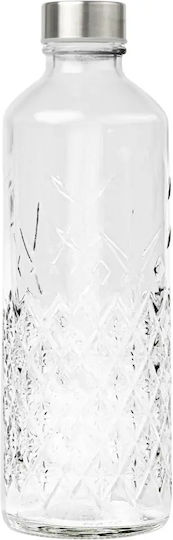 Uniglass Diamond Μπουκάλι Νερού Γυάλινο με Βιδωτό Καπάκι Διάφανο 1000ml Uniglass Diamond Μπουκάλι Νερού Γυάλινο με Βιδωτό Καπάκι Διάφανο 1000ml