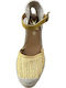 1632 Women's Leather Platform Espadrilles Yellow