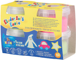 Plastilină neon pentru modelaj, non-toxică, Kinder