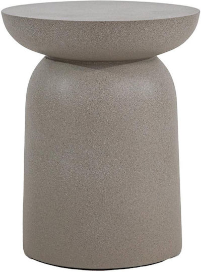 Σκαμπό Σαλονιού Πλαστικό Grey 35x35x45εκ.