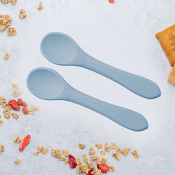 AppeKids Baby Set mit Löffeln aus Silikon für 6+ Monate Türkis 2Stück AppeKids Baby Set mit Löffeln aus Silikon für 6+ Monate Türkis 2Stück
