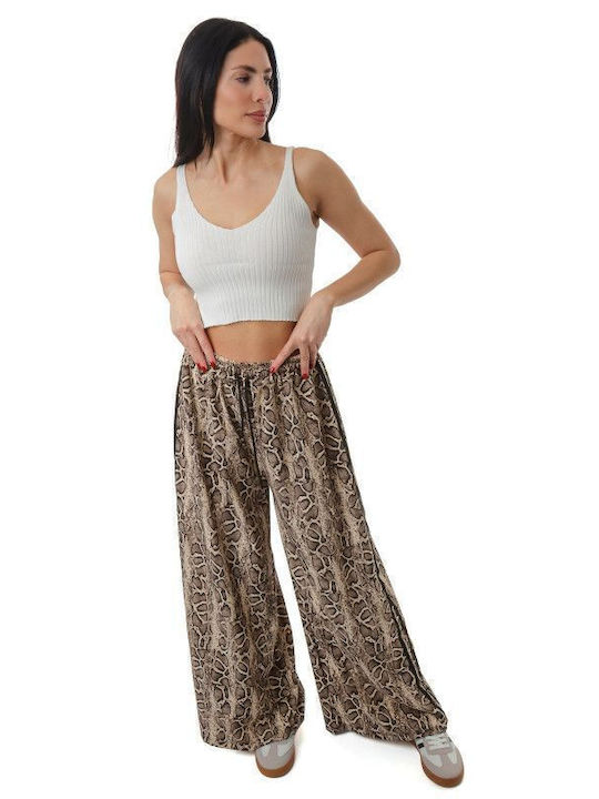 Φαρδιά Παντελόνα Ρίγες Animal Print