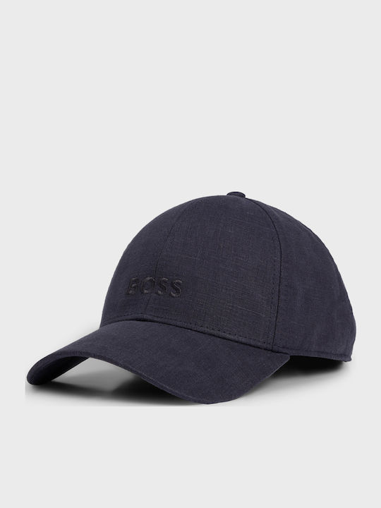 Boss Linen Cap Logo Zed-ln Dark Blue Καπέλα Mal...