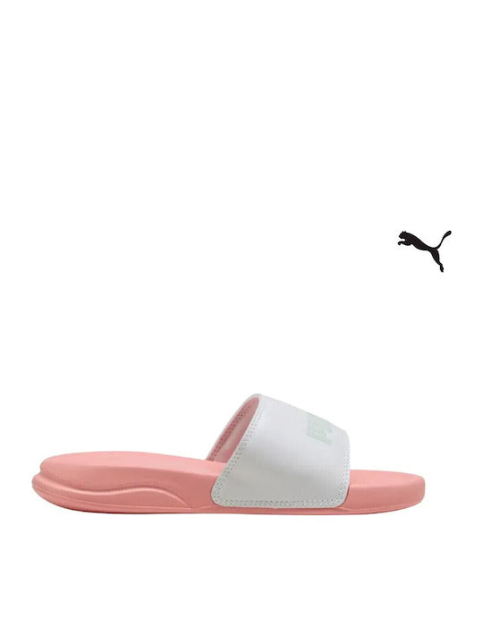 PUMA Παιδικές Σαγιονάρες Slides Λευκές Popcat 20