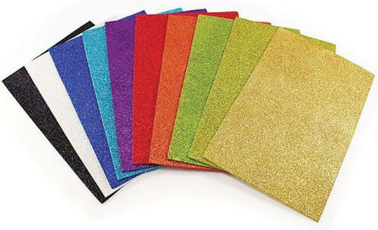 Foam Sheets Self-Adhesive Eva Glitter 20*30 2mm 10 Colors Groovy