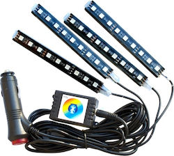 Simoni Racing Вътрешно Декоративно Осветление за Автомобил 12V RGB