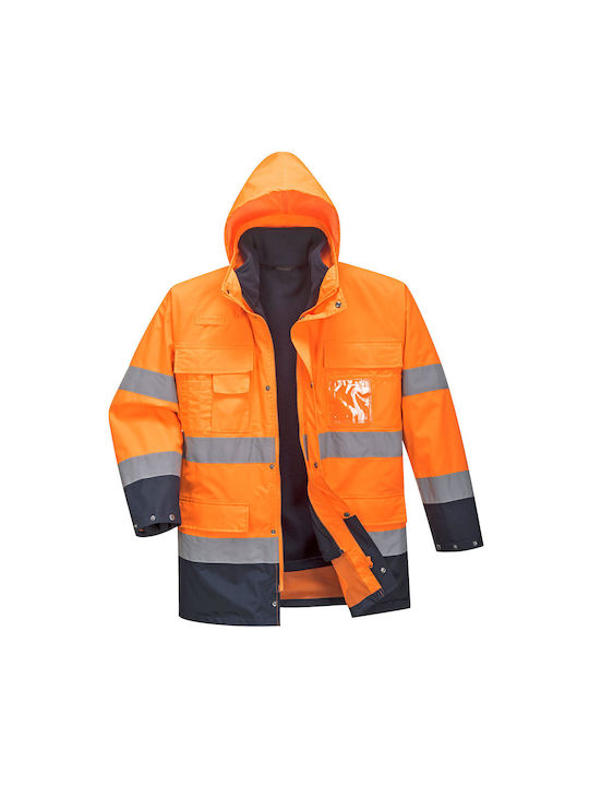 Jachetă De Lucru Cu Elemente Reflectorizante De Contrast Cromatic Lite 3 1 Portocalie Portwest S162ONRonrl