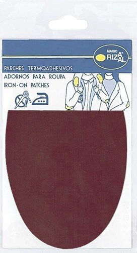 Θερμοκολλητικό Οβάλ Μπάλωμα Rizaal Patches Γόνατα Αγκώνες Ζευγάρι 15,7x9,4εκ Μπορντό 11