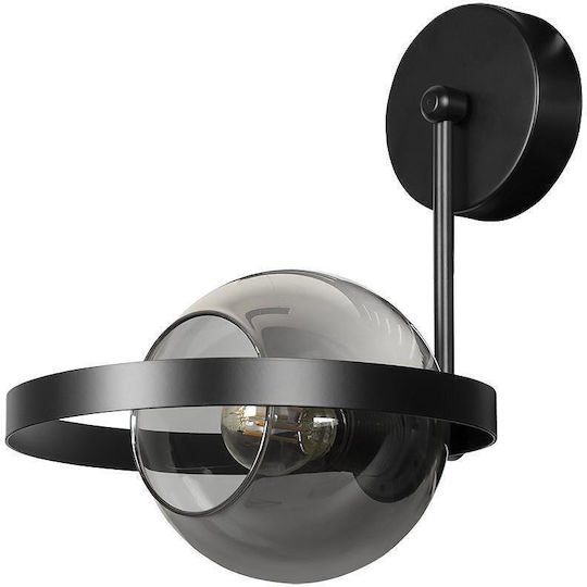 City Lux Modern Leuchte Wand mit Fassung E27 Schwarz
