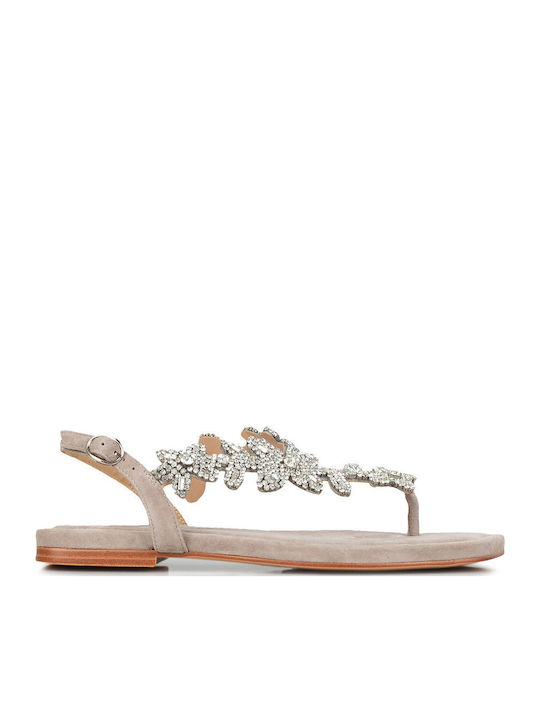 Flache Sandalen für Damen in Braun Farbe