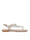 Flache Sandalen für Damen in Braun Farbe